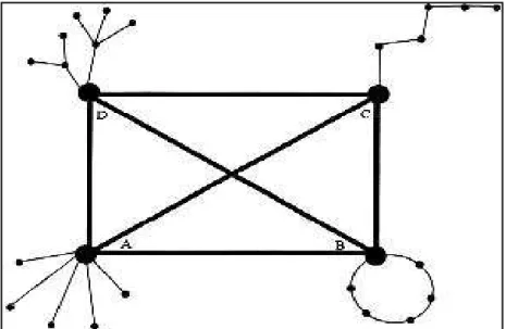 Figura 1: Desenho de uma rede tributária/suporte. Fonte: Klincewicz (1998) 