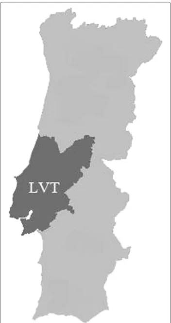 Figure 1 Location of Lisbon and Tagus Valley in the Portuguese territory.
