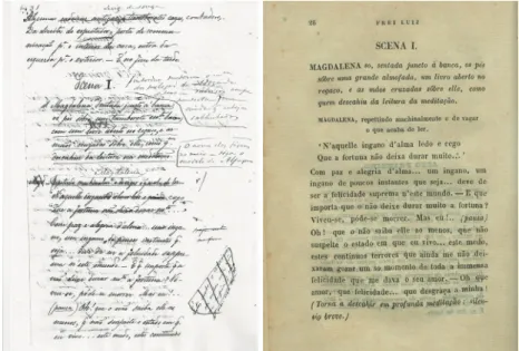 Fig. 4. The beginning of Act I, scene 1 in C (p. 31) and E (p. 26). 