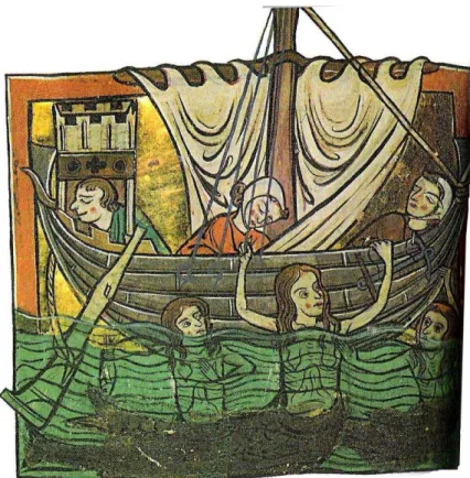 Figura 14 – Ilustração do Bestiário de Oxford, 1220-1250. Bodleian Library, Oxford.   Fonte: BARBER, 2006, p