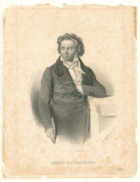 Figura 4  – Beethoven (1819).  Ferdinand Schimon (1797-1852). 332