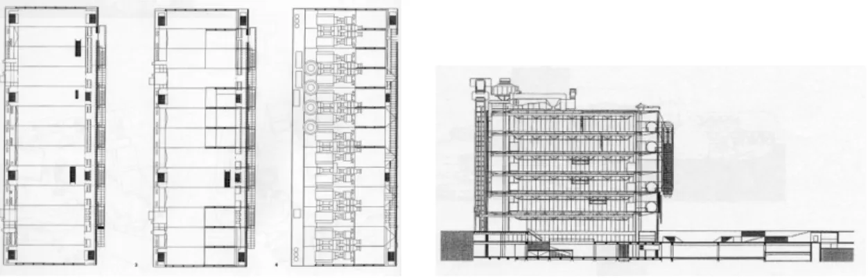 Fig. 38 e 39 Centro Pompidou, Paris (1971-1977). Renzo Piano/ Richard Rogers. 