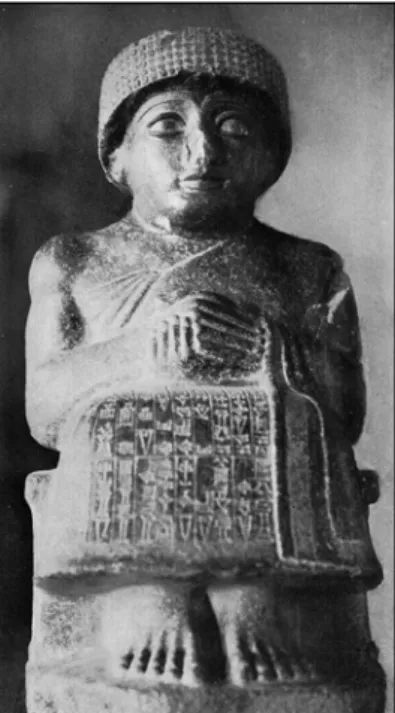 Figura 2:  Estátua de Gudea, governador sumério de Lagash, em torno de 2575 a.C.     Fonte: History of Egypt, L