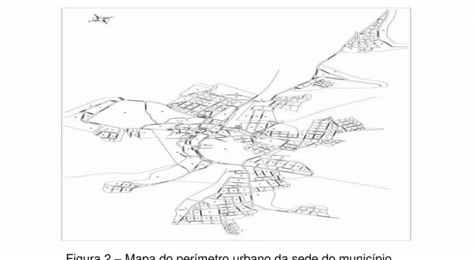 Figura 2  – Mapa do perímetro urbano da sede do município   de Resende Costa  – 2000. 