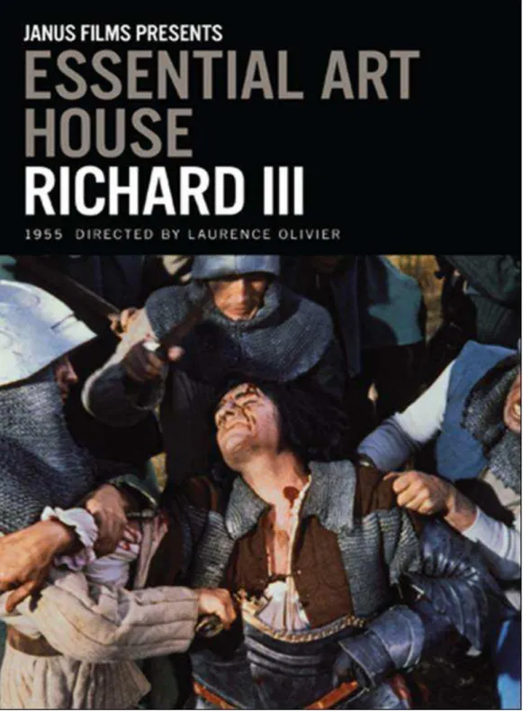 FIGURA 1  – Capa do DVD Richard III , 1955, dirigido por Laurence Olivier, Janus Films,  Essential Art House, 2009  