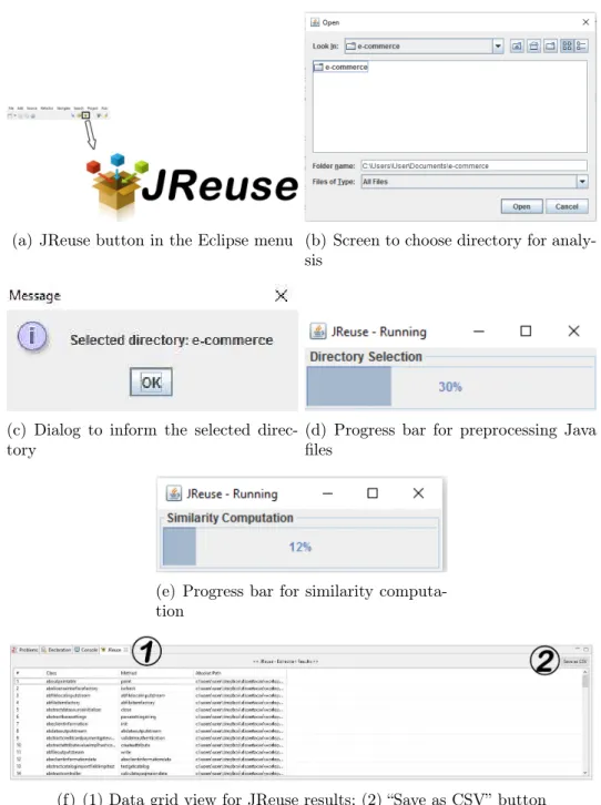 Figure 3.4. User interface of JReuse