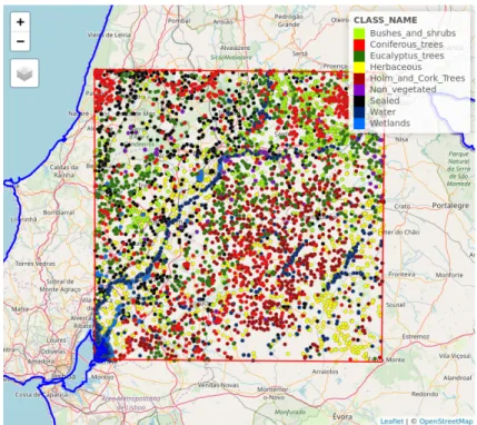 Figure 5.1: Spatial distribution of the training data