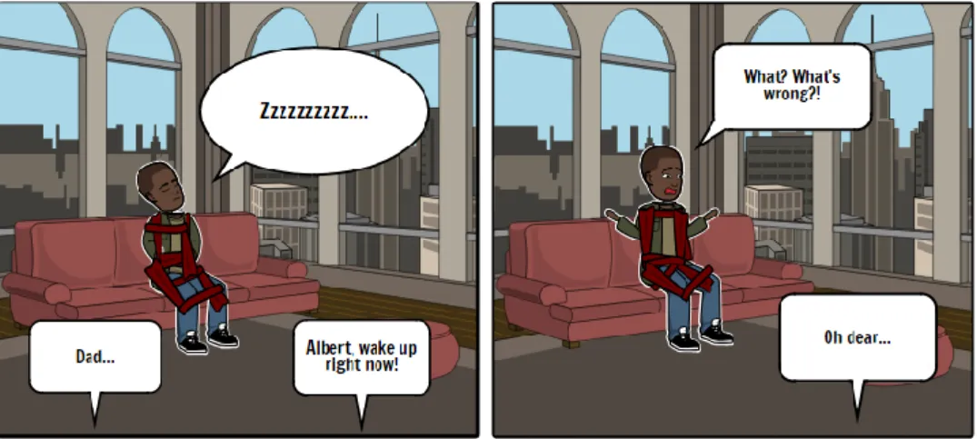 Figure 9: Comic strip created by group 1 in activity 2.3. 
