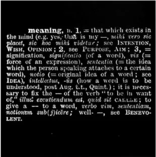 Figura 7  – KOSUTH, Joseph – Art as Idea as Idea - Meaning, 1966 - 1968 