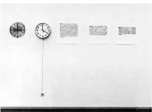 Figura 9  – KOSUTH, Joseph – One and five clocks, 1965 