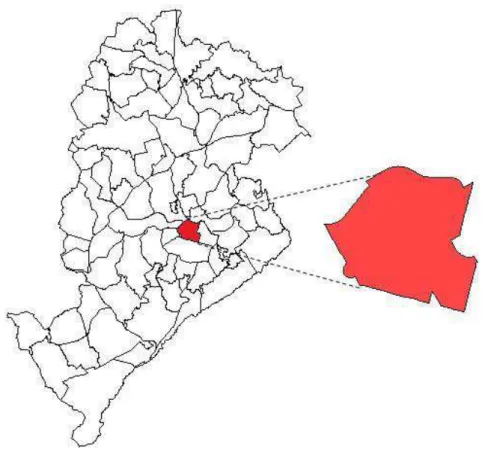 Figura 3.1: Mapa do munic´ıpio de Belo Horizonte, em destaque o bairro Centro.