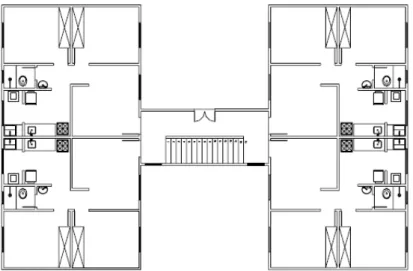 Figura 33. Projeto arquitetônico de habitação popular (Bevilaqua, 2005). 