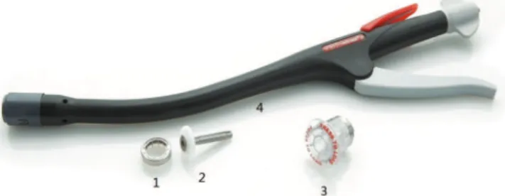 Figure 1 - The structure of the NiTi compression anastomosis ring (NiTi CAR 27). It consists of 1