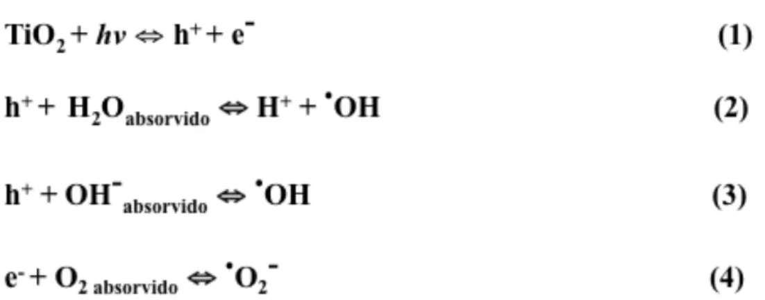Figura 5. Exemplos de reações de radicais fotogerados na atmosfera e em ambiente aquoso