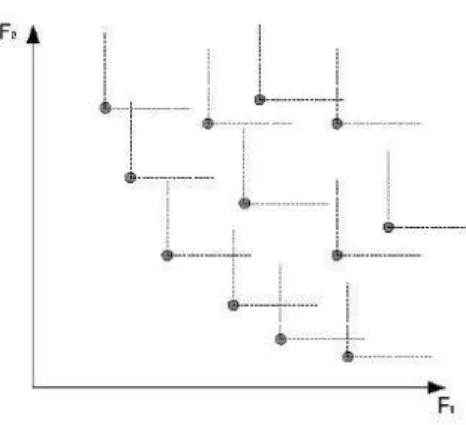 Figura 2.5. Conjunto de soluções de um problema multi-objetivo