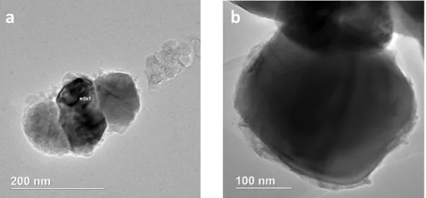 Figure 16. S)TEM-EDX images of inorganically treated Titanium White pigments showing a) A3  and b) R3