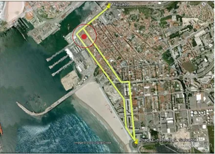 Fig. 4.1.2 – Localização do Teatro Constantino Nery no porto de Matosinhos. 
