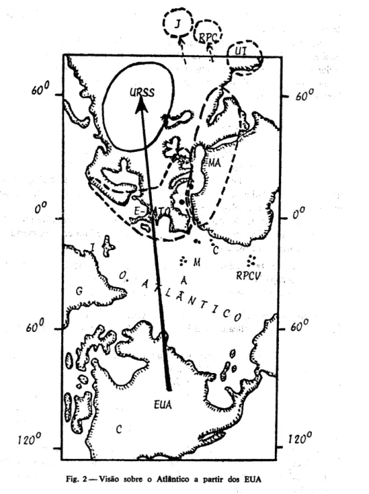 Fig.  2 - Visão  sobre  o  AtlAntico  a  partir  dos  . EUA 