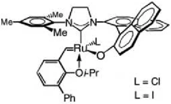 Figure 1.5 – Ruthenium complexes with different catalytic effects. 