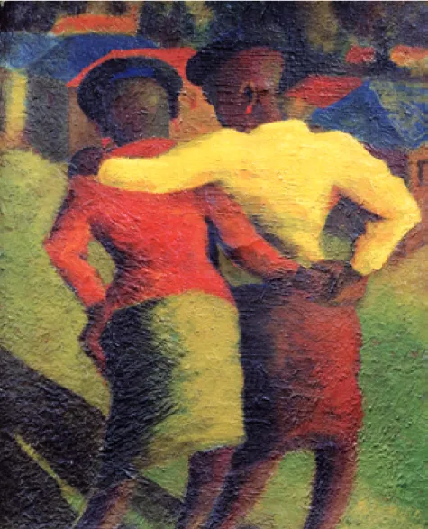 Fig. 1 – Gerard Sekoto, Two Friends, 1941  (Johannesburg Art Gallery Collection)