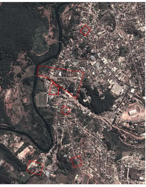 FIGURA 3 -  Mapa do perímetro do tombamento estadual do núcleo de  Santa Bárbara 