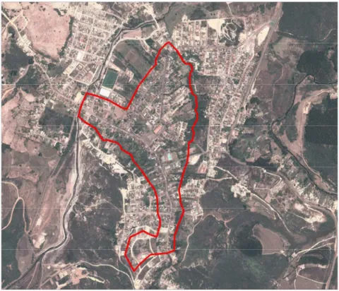 FIGURA 4 -  Mapa  do  perímetro  do  tombamento  estadual  do  núcleo  de Catas Altas 