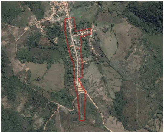 FIGURA 11 -  Mapa  do  perímetro  do  tombamento  estadual  do  núcleo  de  Córregos 