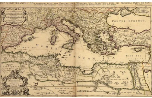 Figura 1 – Map of the Mediterranean Sea, 1685   