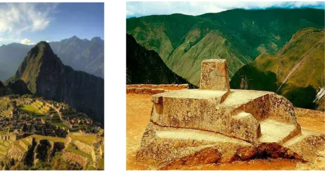 Figura 2 – Vista Aérea de Machu Pichu e Relógio de Sol. 