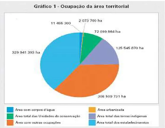 Gráfico 8 - Ocupação da área territorial no Brasil 