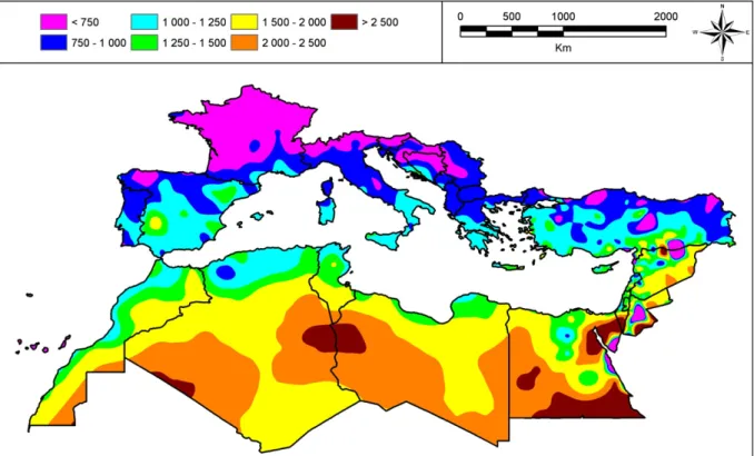 Fig. 3. Spatial distribution of the ratios of annual ETo estimates by HS to PM-ETo estimates over the Mediterranean region.