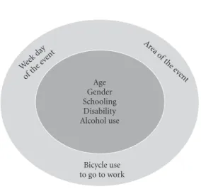 Figure 1. Hierarchical model for the selection of  variables tested in the model.