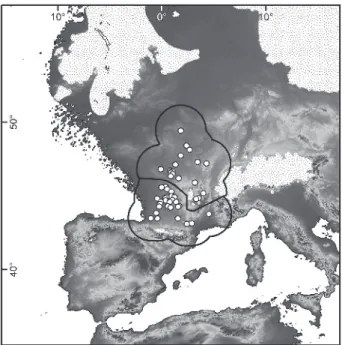 Fig. 1 – Carte de l’Europe occidentale avec localisation des sites bade- bade-gouliens présentés dans le tableau 1