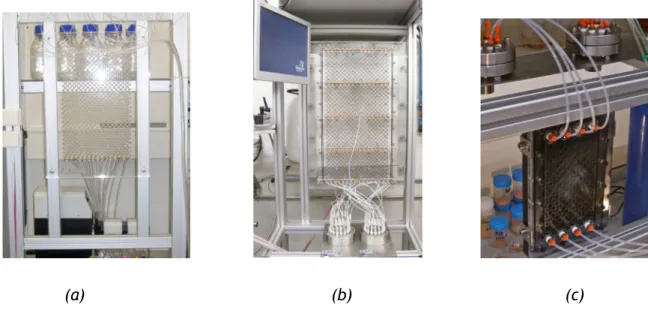 Figure 9 NETmix® prototypes: a) NETMix® 3D; b) Multi-Inlet NETmix® 2D; 