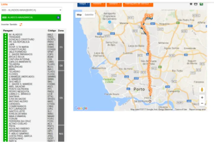 Figure 1.1: Bus route line 600 GPS location