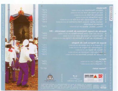 Foto 8 -  Vers o do CD intitulado “festa de Nossa Senhora do Rosário  – Conceição do Mato Dentro – 