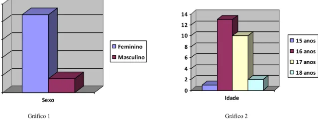 Gráfico 3  0510152025Sexo Feminino Masculino05101520