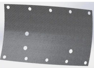 Figure 39 depicts a Solid Works render of the Pre-curvature plate. 