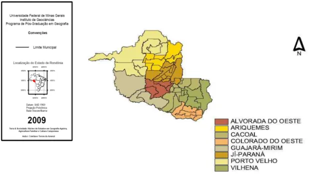 Figura 7 – Microrregiões do Estado de Rondônia 