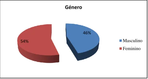 Gráfico 6. Apresentação dos dados relativos ao género dos alunos 