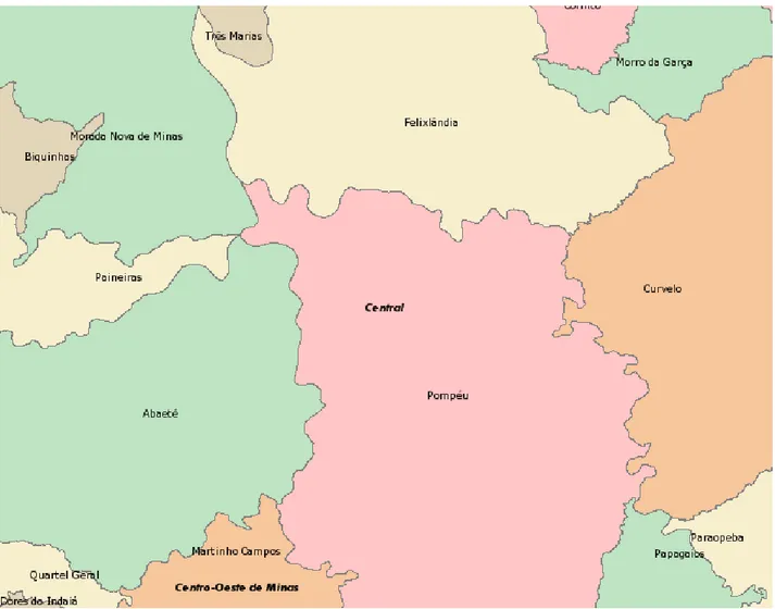 Figura 4: Mapa do município de Pompeu. 