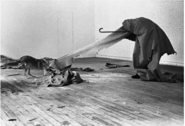 Figura 8 – Joseph Beuys, I like America and America likes me, 1974.   	