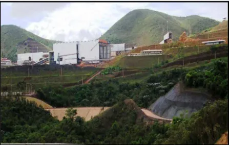 FIGURA 6: Usina de beneficiamento da CVRD na mina de Brucutu, localizada na Serra do Tamanduá, 