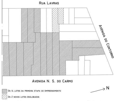FIG. 8 – Lotes que configuram o terreno do empreendimento Pátio Savassi 