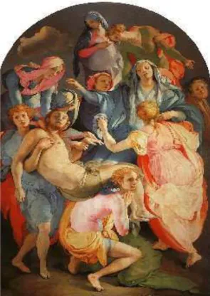 Fig. 10.  Trasporto di Cristo al sepolcro (1526-1528) , de Jacopo  Pontormo 