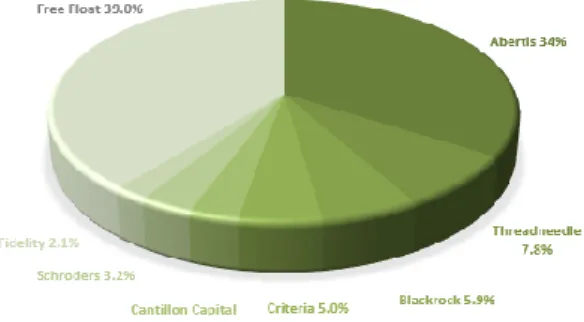 Figure 3 – Company Ownership as off 31st Dec 2016. Source: Cellnex Telecom S.A. 