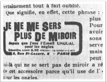 Fig.	
  7:	
  Anúncio	
  retirado	
  de	
  La	
  Publicité,	
  1913	
  