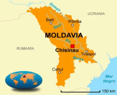 Figura 1. Mapa da Moldávia (Fonte: grafiaterra.blogspot.com) 