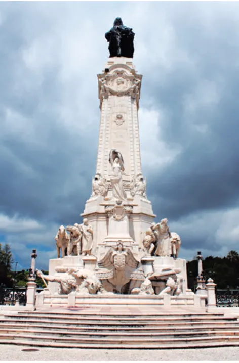 Fig. 5 – Monumento al marqués de Pombal,  Lisboa. Proyecto de Adães Bermudes (1926). 