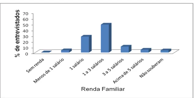 Figura  12:  Distribuição  dos  entrevistados  de  acordo  com  a  renda  salarial,  Juatuba,  Minas  Gerais, 2010